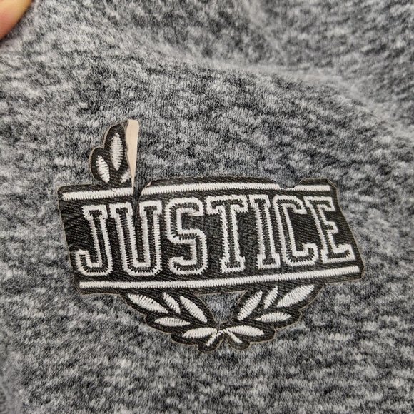 Justice Grey Zip Up Hoodie Size 7 - Picture 4 of 12